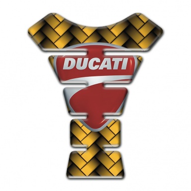 Ducati  Tank Pad Protector Yellow Mosaic Design with Classic Logo 