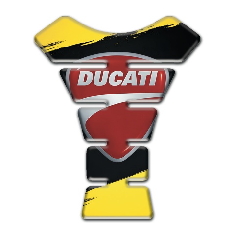 Ducati Tank Fuse Yellw Black Style with Classic Logo
