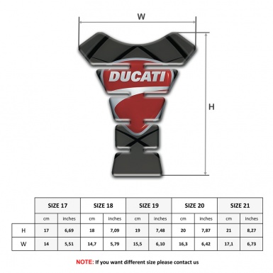 Ducati Tank Guard Pads Dark Gray with Black Patterns Print 