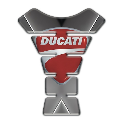 Ducati Tank Protector Gray Base with White Stripe Print 