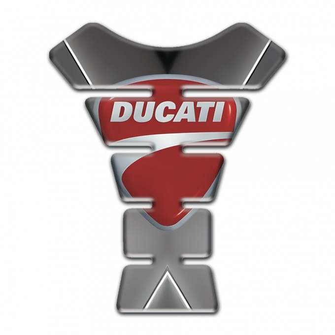 Ducati Tank Protector Gray Base with White Stripe Print 