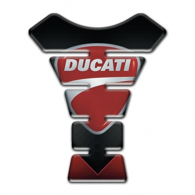 Ducati Tank Pad Protector Premium Quality Design with Classic Gray Red Logo 