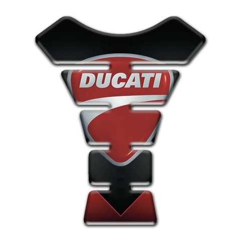 Ducati Tank Pad Protector Premium Quality Design with Classic Gray Red Logo 