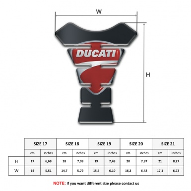 Ducati Tank Pad Protector Graphite Effect Print 