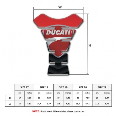 Ducati Tank Pad Motorbike Red Motive Print 