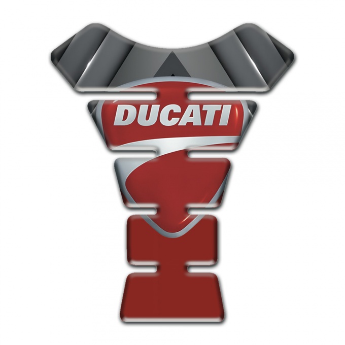 Ducati Tank Pad Protector Amazing Gray Red Print