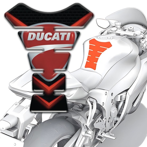 Ducati Tank Fuse Black with Red Lights Decoration Print 