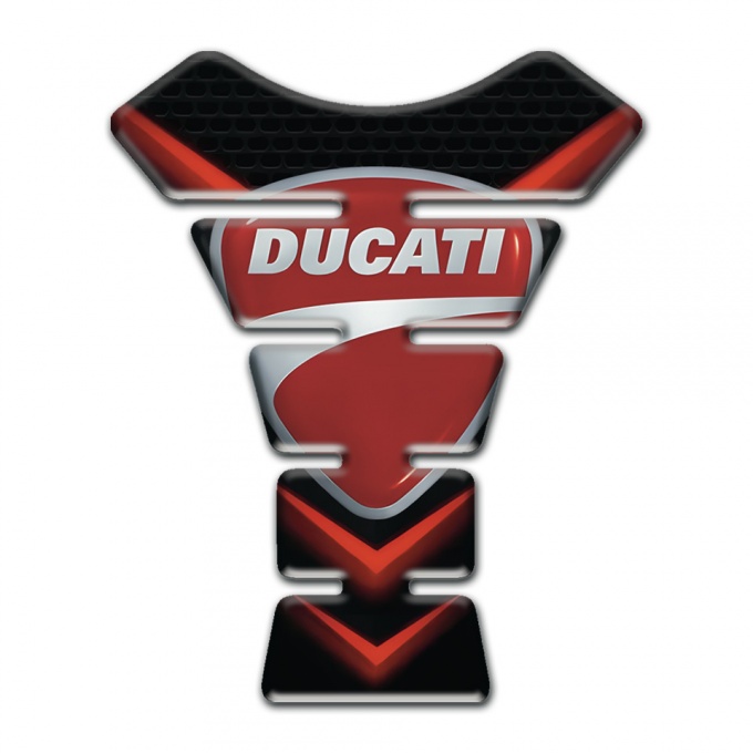 Ducati Tank Fuse Black with Red Lights Decoration Print 