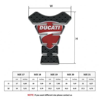 Ducati Tank Pad Protector Perforated Rubber Print 