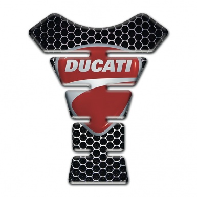 Ducati Tank Pad Motorbike Perforated Steel Edition with Classic Logo 