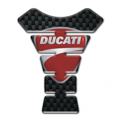 Ducati Tank Guard Pads Black Fibers Print 