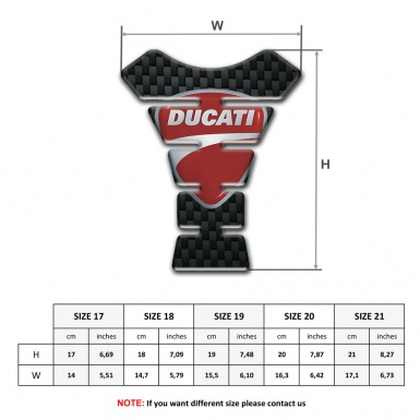 Ducati Tank Guard Pads Black Fibers Print 