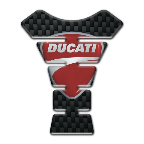 Ducati Tank Guard Pads Black Fibers Print 