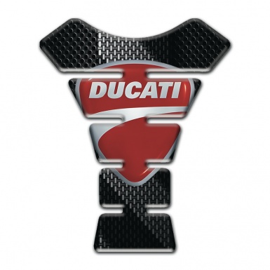 Ducati Tank Protector Black Gray Base Decoration with Classic Logo 