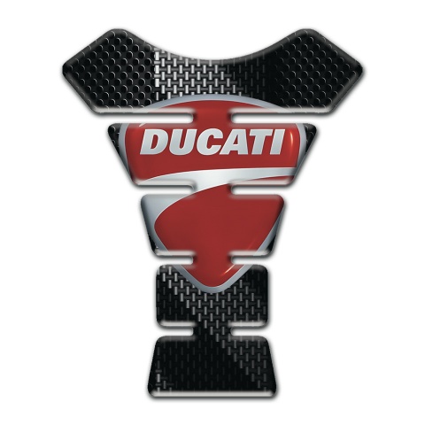 Ducati Tank Protector Black Gray Base Decoration with Classic Logo 