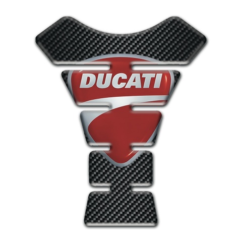 Ducati Tank Pad Protector Black Carbon Print