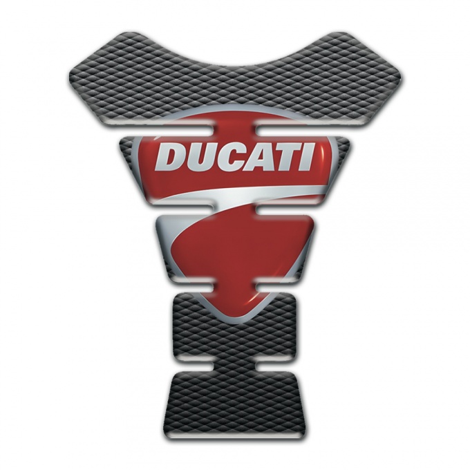 Ducati Tank Pad Motorbike Mixed Gray Black Texture Print 
