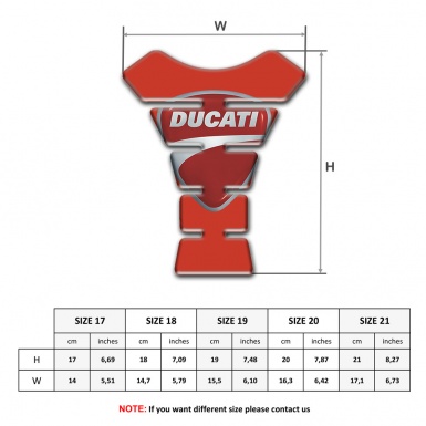 Ducati Tank Fuse Red Print Classic logo 