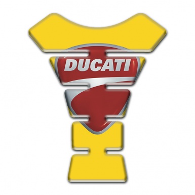 Ducati Tank Pad Motorbike yellow Print Classic Logo 