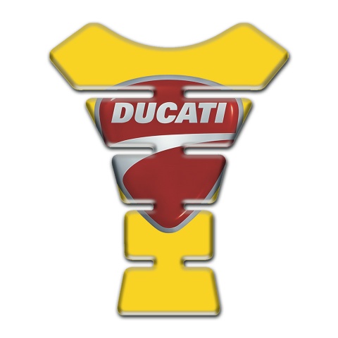 Ducati Tank Pad Motorbike yellow Print Classic Logo 