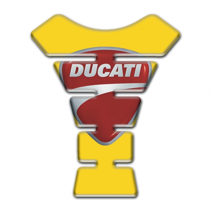 Ducati Tank Pad Motorbike yellow Print Classic Logo 