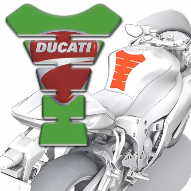 Ducati Tank Protector Green Print Classic Logo 