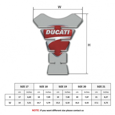 Ducati Tank Guard Pads Gray Print Classic Logo 