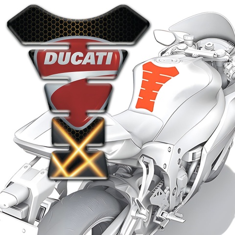 Ducati  Tank Pad Protector Orange Lights Edition 
