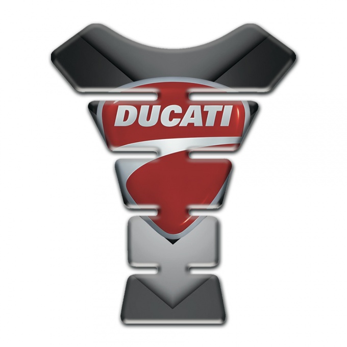 Ducati Tank Pad Motorbike Gray Nuance V Shape Decoration 