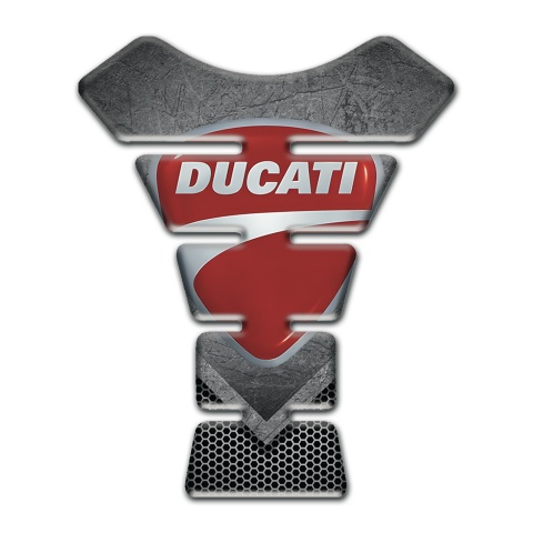 Ducati Tank Guard Pads Scratched Plate Effect Print 