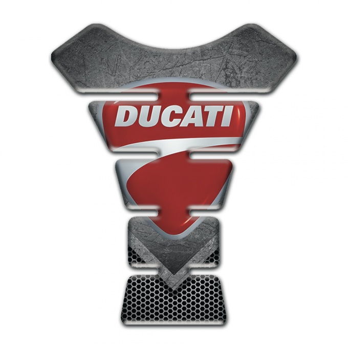 Ducati Tank Guard Pads Scratched Plate Effect Print 