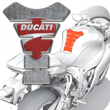 Ducati Tank Pad Protector Stone Effect Design with Classic Logo 
