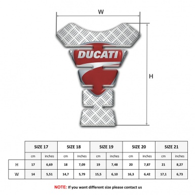 Ducati Tank Protector Crossed Patterns Design with Classic Logo Style 