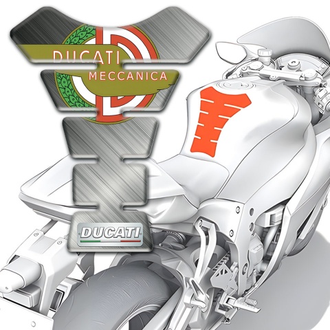 Ducati Tank Pad Motorbike Matte Base New Style Logo 