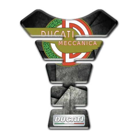 Ducati Tank Protector Mixed Gray Black base New Style Logo 