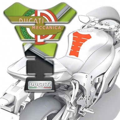 Ducati Tank Fuse Green Black Base and Modern Logo Style 