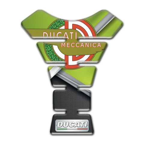 Ducati Tank Fuse Green Black Base and Modern Logo Style 