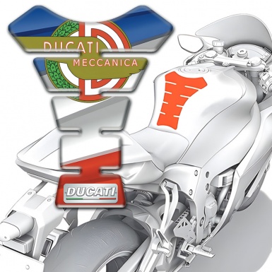 Ducati Tank Protector Colorful Base Modern Logo Design