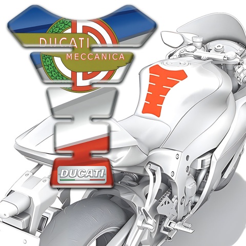 Ducati Tank Protector Colorful Base Modern Logo Design