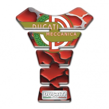 Ducati Tank Guard Pads Red Clouds Effect Base Modern Logo Style 