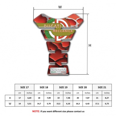 Ducati Tank Guard Pads Red Clouds Effect Base Modern Logo Style 