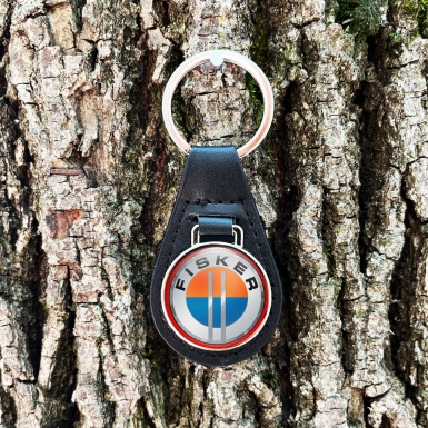 Karma Fisker Key Fob Leather Silver Red Ring Color Edition