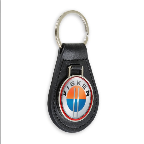 Karma Fisker Key Fob Leather Silver Red Ring Color Edition