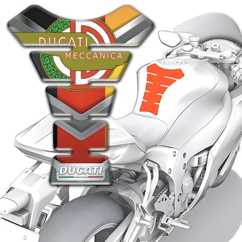 Ducati Tank Guard Pads Multicolored Model with New Logo Style 