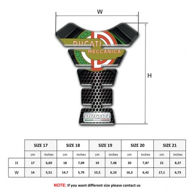 Ducati Tank Pad Protector High End Model with Modern Logo 