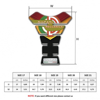 Ducati Tank Fuse Fire Colors Motive with Modern Logo 