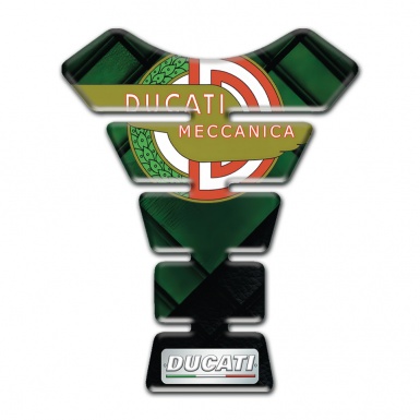 Ducati Tank Pad Motorbike Green Parts Base Design with Modern Logo 