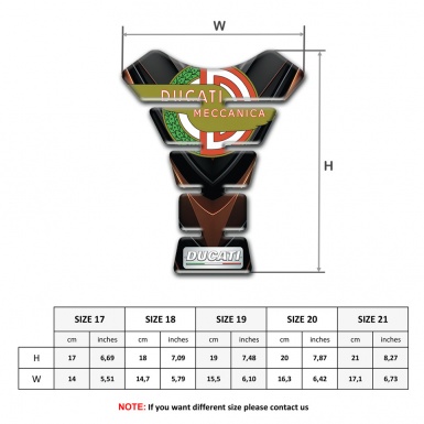 Ducati Tank Protector Black Brown Base Modern Logo Design 
