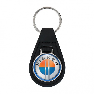 Karma Fisker Keyring Holder Leather Silver Blue Ring Color Edition