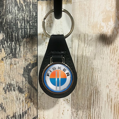 Karma Fisker Keyring Holder Leather Silver Blue Ring Color Edition